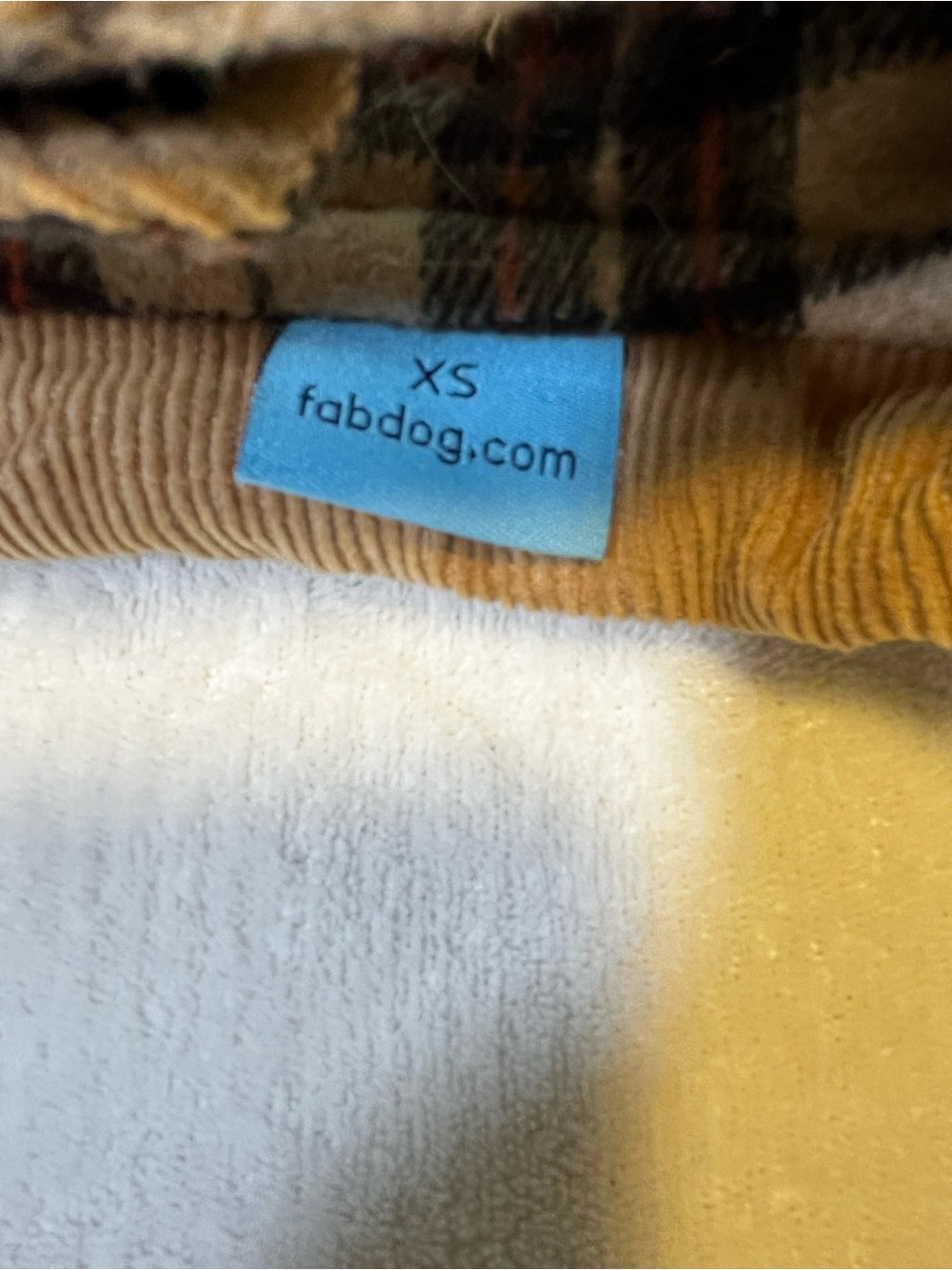 πΆπ€ Fab Dog Corduroy Toggle Dog Coat Jacket XS Plaid Lined π€πΆ - Picture 5 of 5